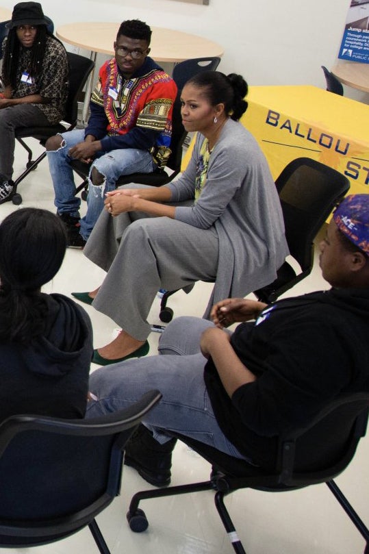 Michelle Obama Makes A Surprise Visit To See D.C. Students
